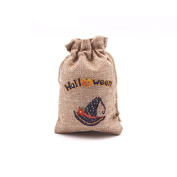 50 Pakk (15 x 20 cm) Juteposer Halloween Trick Or Treat Jute
