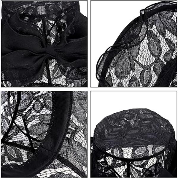 Elegant Brudehatt i Blonder, Solhatt for Strand, Reise, Sommer, Solbeskyttelse