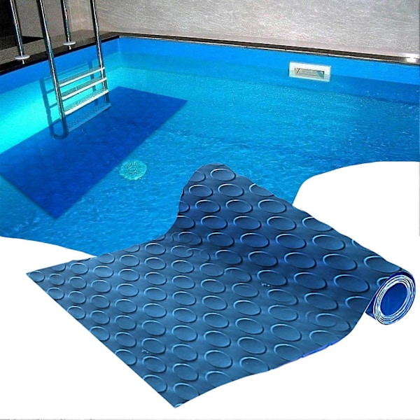 Poolstegsmatta Ultratjock Slitstark PVC Förtjockad Poolstege Skyddsmatta för Hemmet C