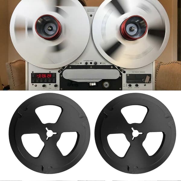 1 par 1/4 tomme NAB Hub optisk akseladapter aluminium poleret base spole til spole båndåbner til Studer ReVox til DENON sort