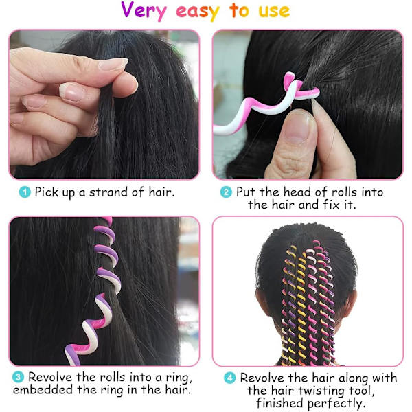 /#/6 KPL/Set Naiset Tyttö Hiustenmuotoilukierreklipsit Letitystyökalu DIY/#/