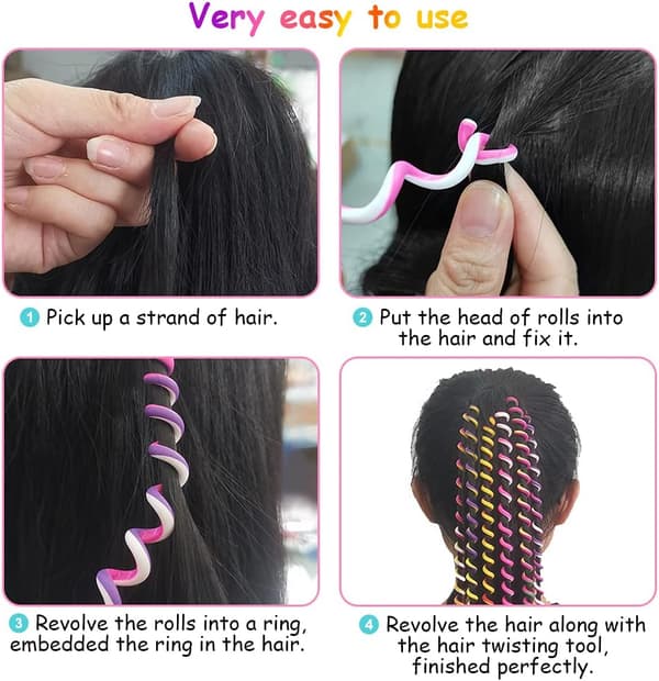 ##/6 STK/Set Hårstyling Twist-klämmor för Kvinnor och Flickor Fläta Verktyg DIY##/