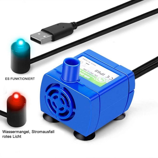##/Automatisk drikkefontene for kjæledyr - Vannfontenepumpe med USB DR-DC160##/