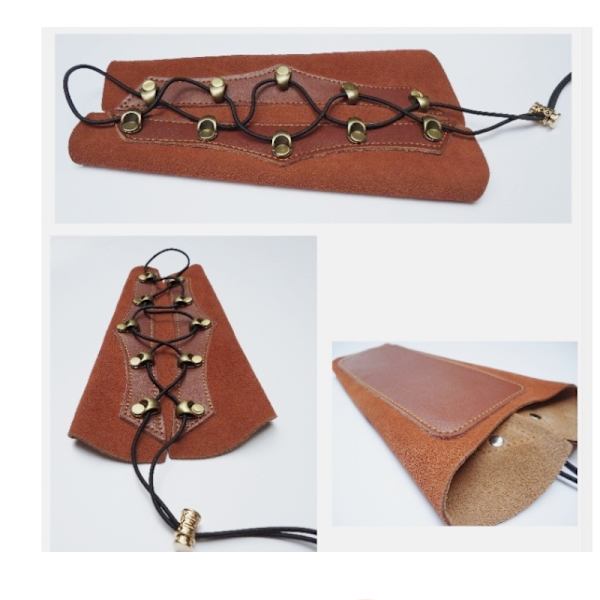 ##/Arm Beskyttelse Arm Beskyttelse Underarmsbeskyttelse PU Læder Arm Beskyttelse Traditionel Armbånd med Justerbare Remme Beskyttelsesudstyr til Bueskydning##/