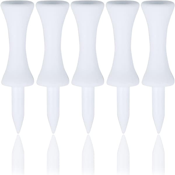 Pakke med 100 Plastik Golf Tees - Hvid 51 mm