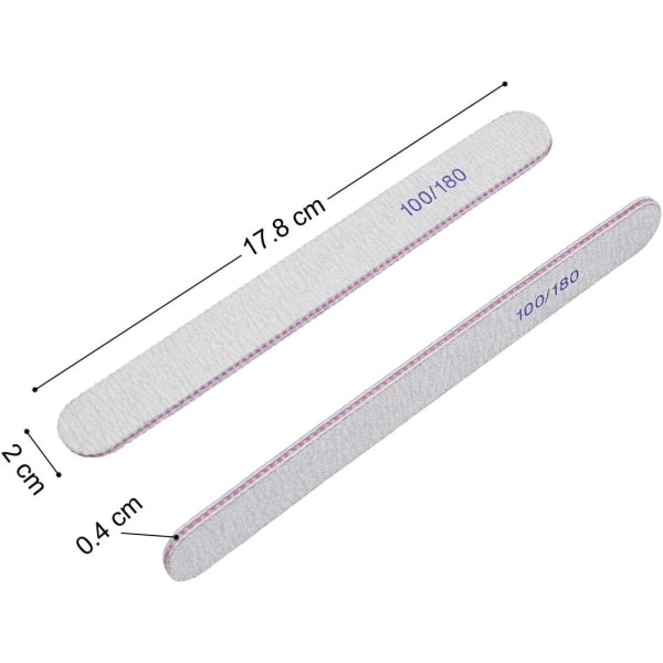 15 kpl Professional kynsiviila, kaksipuolinen kynsiviila, 100/180 G