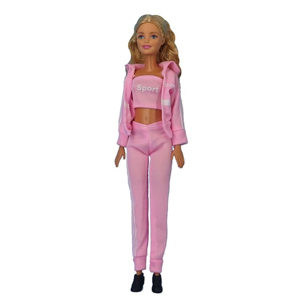 Barbie-muotiasu, 3 osaa, 12 nukken tarviketta, c