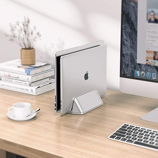 ##/Vertikal Laptop Stativ i Aluminium, Justerbar Notebook Stativ##/