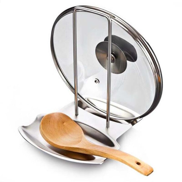 Kattilalukanpidin Progressive Lid and Spoon Rest Shelf 304 Ruostumaton