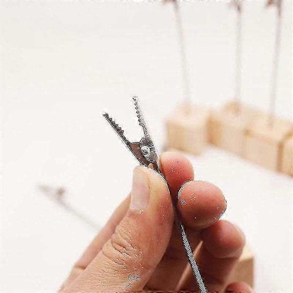 10 stk. Plasskort Holder Bilde Notat Klips Holdere Rund Base Treklips