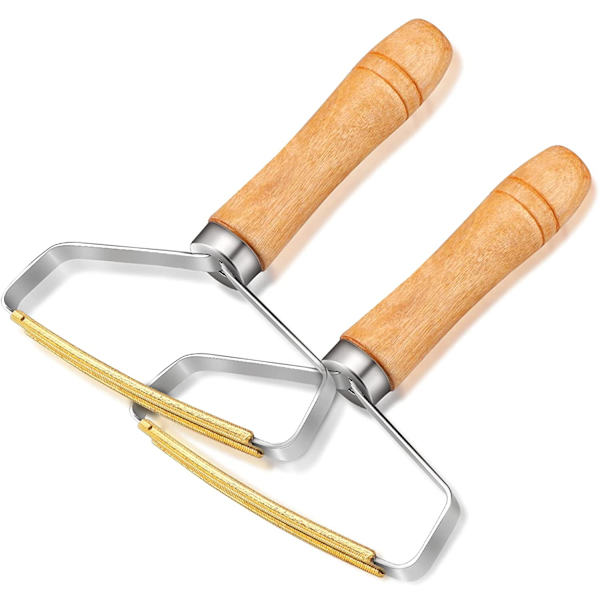 ##/Ludd-borttagare Rakblad Manuell Hårborttagare Borste Set med 2 Kläder Luddborttagare Luddborttagare för Djurhår Mattor Gul Silver##/