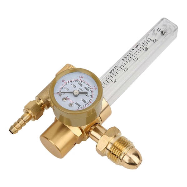 Argon Trykregulator i Messing, Gasflowmåler G5/8 Han Gevind CGA580 Stik