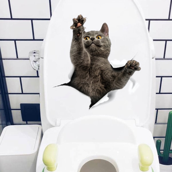 /#/Seinänkoriste-esineet kissat kissanpennut seinätarra wc-setti 2 kpl/#/