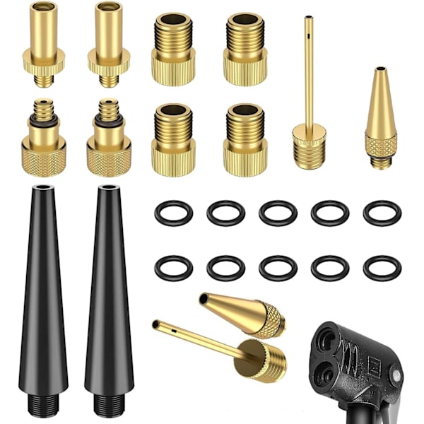 14 stk Cykelpumpe Adapter, Cykel Dæk Pumpe Adapter, Cykel P