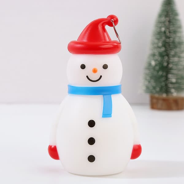 ##/Julglödande Snögubbe Nattlampa - Röd Hatt, Juldekoration##/