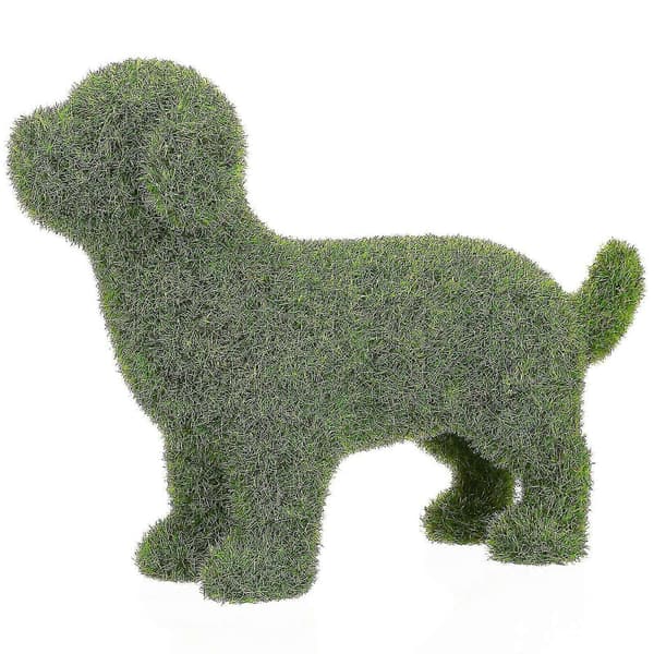 1 st Hundfigur Europeisk Stil Trädgårdsdekoration Utomhus Garn Flockning Hunddekor