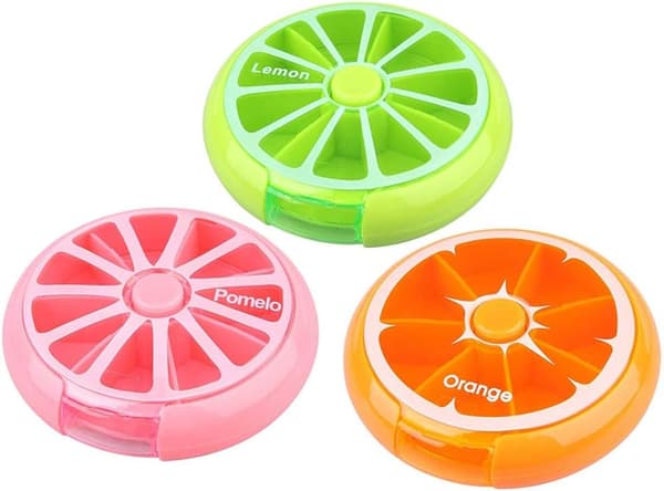 3-delt daglig pilleboks for reise - Plastpilleboksdispenser