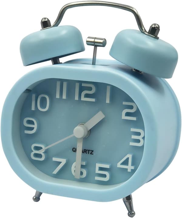 Retro Analog Herätyskello 3\" Kaksoiskello Quartz Herätyskello Ei Ti