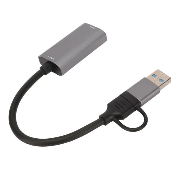 Videoinspelningskort 4K HD Multimedia Interface Hona till USB Typ C Videoinspelningsadapter för PS5 för Xbox DVD Videokamera