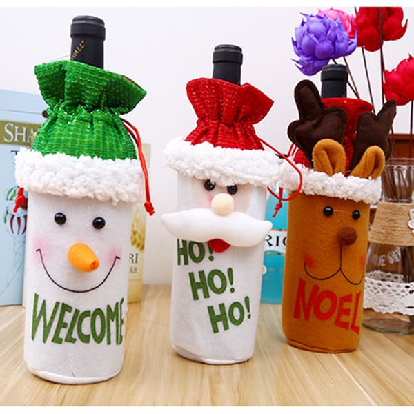 ##/3-pack julgranspynt Gammal Man Vin Flaska Påsar##/