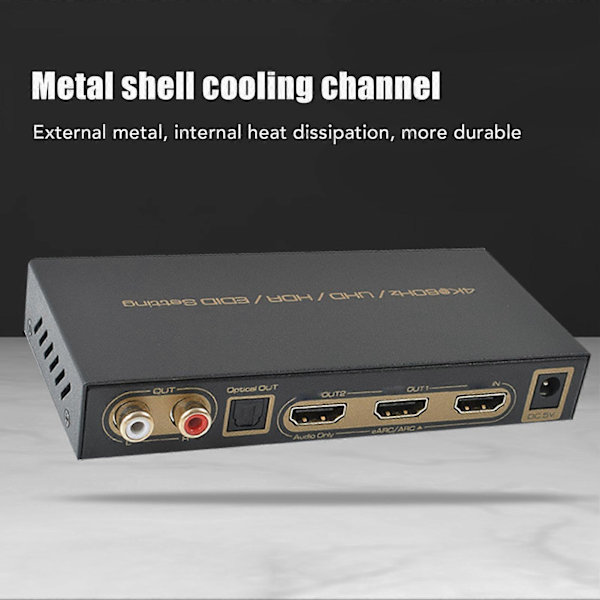 HD Multimedia Interface Lyduttrekker 4K 60Hz HDR HD Multimedia Interface EARC ARC Lyduttrekker Konverter 100?240V UK Plugg