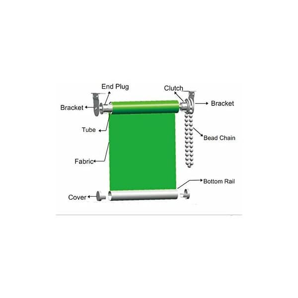 ##/32 mm Rullgardinskoppling Delar Reparationskit med Metallfästen##/