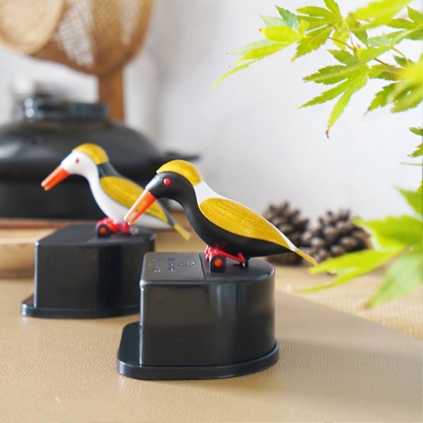 Tandpetare Behållare Ren Push-on Design Stor Kapacitet 3D Fågelform Tandpetare Dispenser Hushållsartiklar C