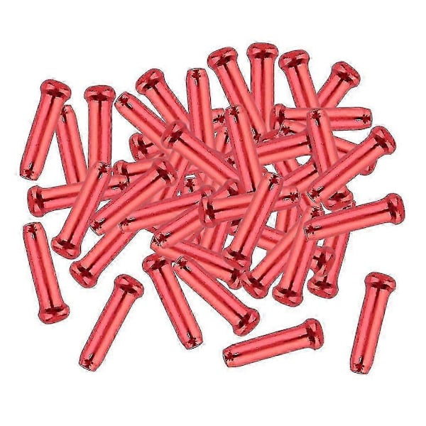 50 stk/pakke Aluminiumlegering Sykkel Inner Tips Wire End Caps Crimps Line Core