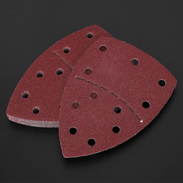 60 stk. museslipepapir, separat håndflate-slipepapir, slipeark 140x140x100mm, 11 hull, 60 korning