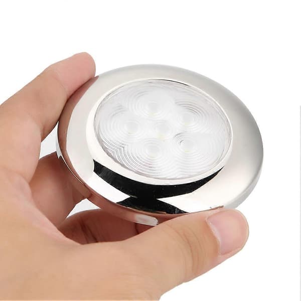 Til Marine Båd Yacht 6 LED Lys Kuppel Lys Lampe 12V DC Rustfrit Stål Hvid