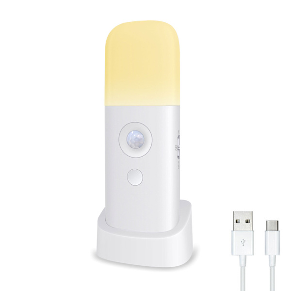 Genopladelig LED Natlampe til Voksne, 2000mAh Indendørs Bevægelsessensor
