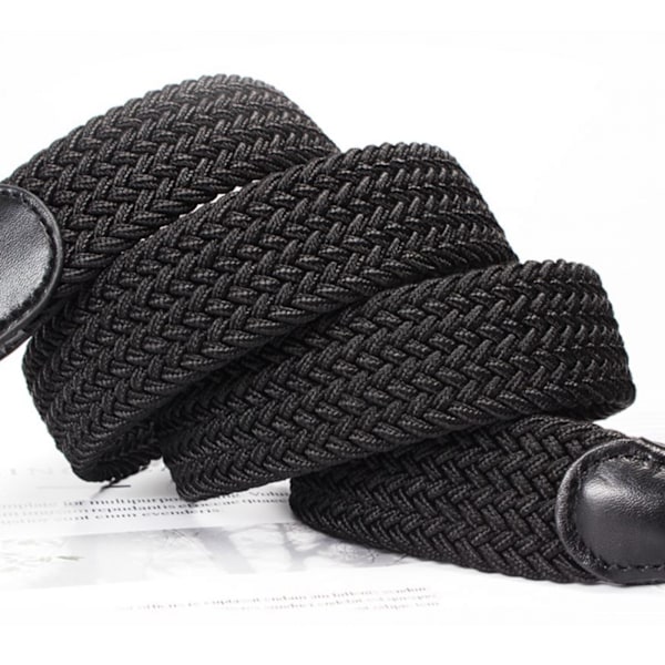 ##/Tygband i hålfri design stretchstickat bälte 110CM##/