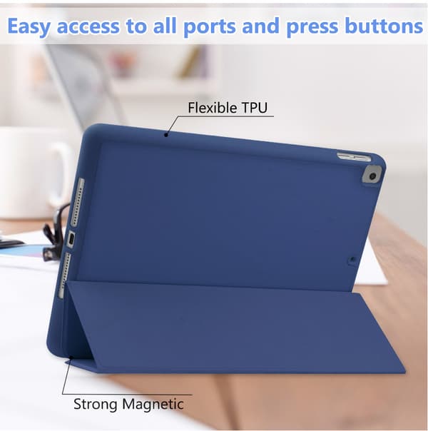 Fodral för iPad 10.2/10.5 iPad 8:e generationen 2020 iPad 7:e generationen 2019 Skyddsfodral Auto Sleep/Wake-Marine Utan iPad