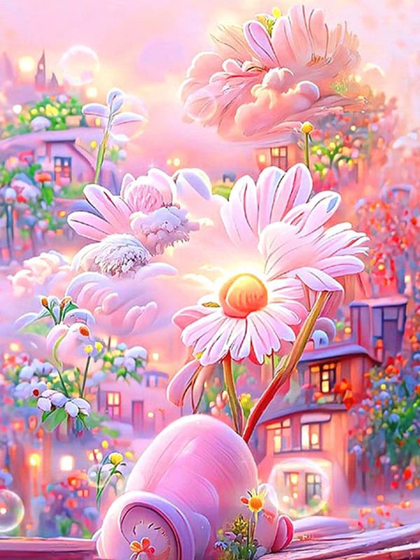 ##/Färgglad blomma (30 * 40 1 st) Diamantmålning##/