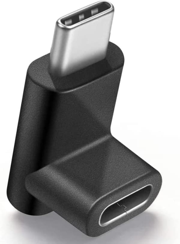 2 stycken USB-C hane till hona adapter 90 grader vinklad uppåt