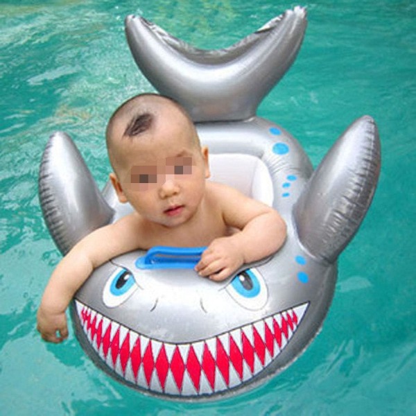 Voksen pool bøje Børnenes svømmende grå haj sædecirkel f