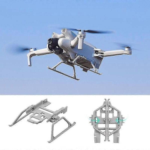 BRDRC Sammenleggbar Utvidet Høyde Landingsunderstell Skid Legs Beskyttelse Støtte for DJI Mini 3 / Mini 3 PR