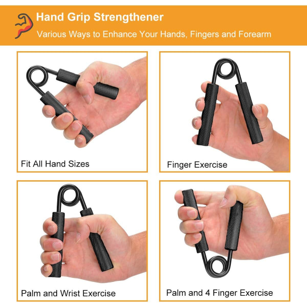 Handgreppsförstärkare, 3-pack (150, 200, 250 lbs) Greppstyrka Träning