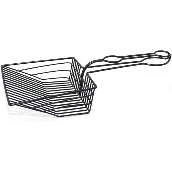 Svart (1 cm avvikelse) - Metal Cat Litter Shovel