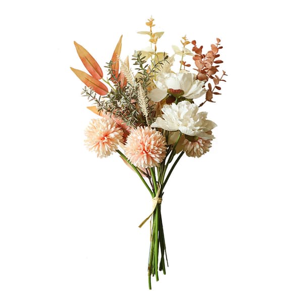 Kunstig blomsterbukett, Silkekrysantemum
