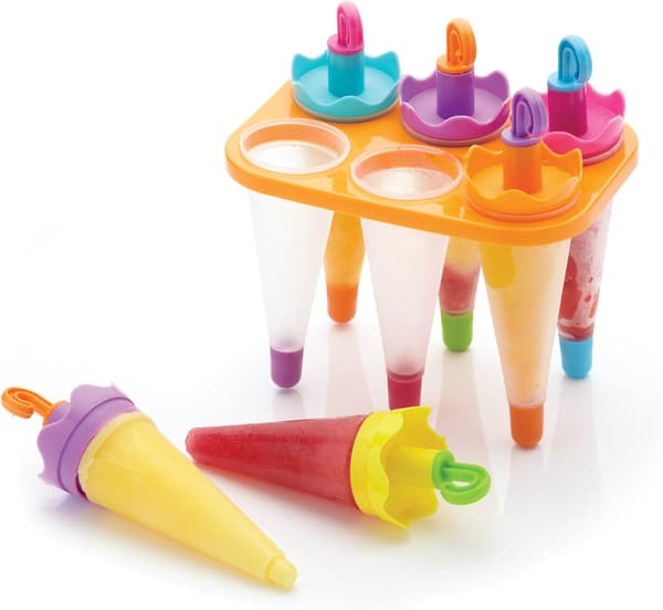 Isbitformer med 6 gjenbrukbare paraplyformede pinner, plast