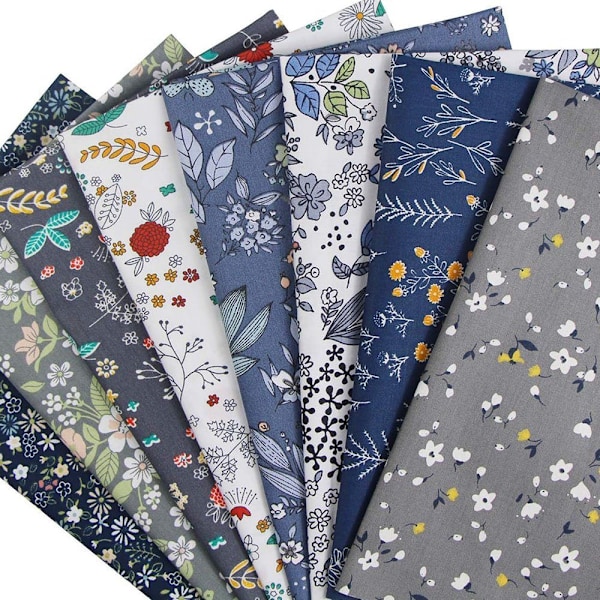 ##/Bomuldsstof 50 x 50 cm patchwork quilting DIY håndværk 8 stykker##/