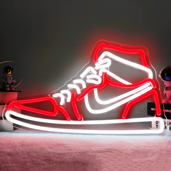 Sneaker Neonskylt Sportsko Neonskyltar för Vägg Dimbar LED