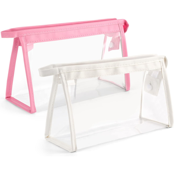 Skole Transparent Blyantsæske til Eksamen, Klar PVC Makeup Toilet