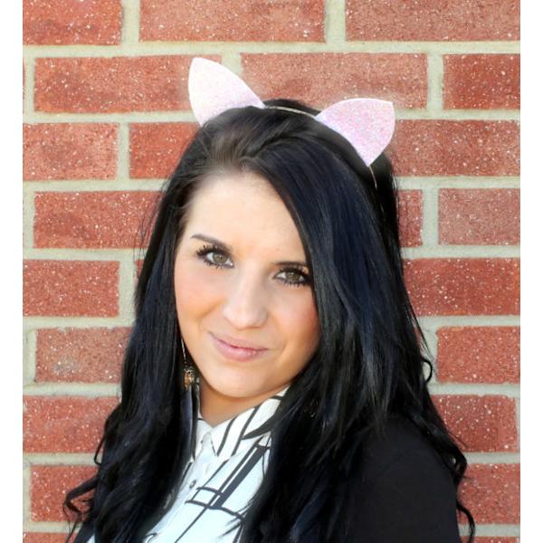 ##/Glitter Cat Ears Guld Silver Svart Hårband Loop för Fest och Dagligt Bruk Svart och Silver##/