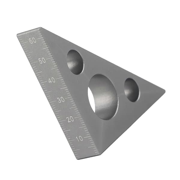 45/90 Graders Matt Aluminium Legering Mini Rettvinkel Linjal Trebearbeiding Måleverktøy
