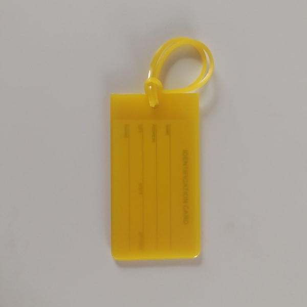 Gula 5-packs bagagelappar, mjuka silikon-ID-etiketter för väskor och S