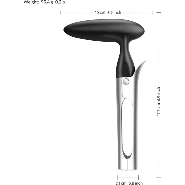 Rød Asdirne Apple Corer, Apple Corer med ABS-håndtak og stainle