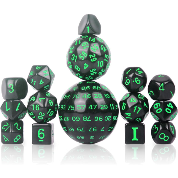 Dice Set, Role Playing Dice, Polyhedral Dice Set of 15 pcs D3-D10