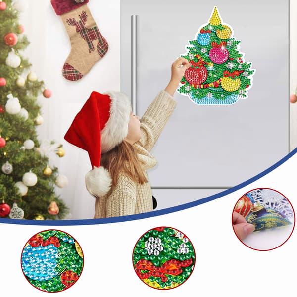 ##/DIY Diamantmålning Dekal Väggdekal Julgran##/